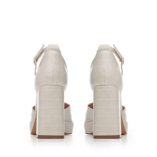 Caroleena Off White Patent Mocc Croc Women Moda In Pelle High Heel Shoes Caroleena Off White Patent Mocc Croc Women Moda In Pelle High Heel Shoes