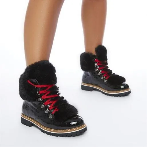 Cayden Black Croc Women Moda In Pelle Ankle Boots Cayden Black Croc Women Moda In Pelle Ankle Boots