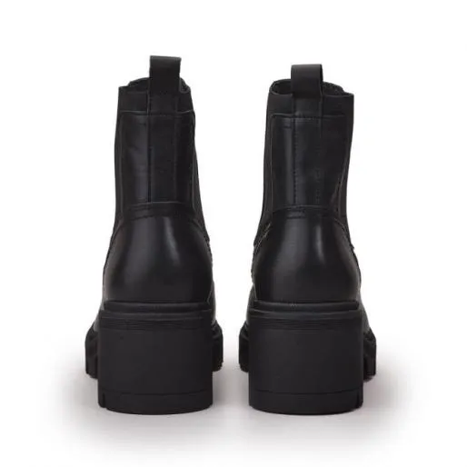 Chella Black Leather Women Moda In Pelle Black Boots Chella Black Leather Women Moda In Pelle Black Boots