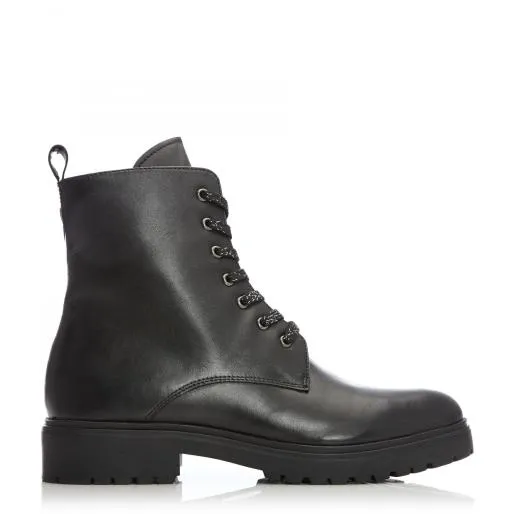 Cirra Black Leather Women Moda In Pelle Black Boots