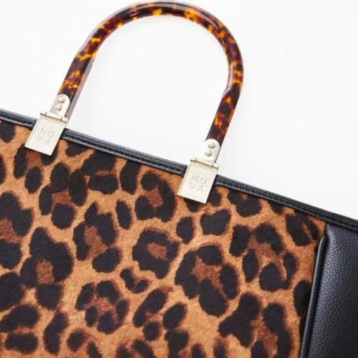 Coco Bag Black 8211 Leopard Porvair Women Moda In Pelle Tote Bags Coco Bag Black 8211 Leopard Porvair Women Moda In Pelle Tote Bags