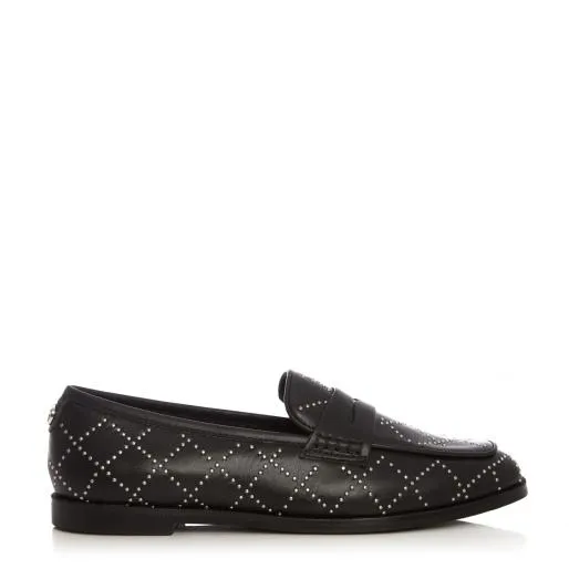Colby Black Leather Women Moda In Pelle Brogues And Loafers