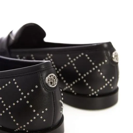 Colby Black Leather Women Moda In Pelle Brogues And Loafers