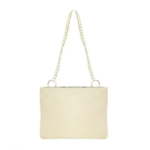Dani Bag Champagne Metallic Leather Women Moda In Pelle Shoulder Bags Dani Bag Champagne Metallic Leather Women Moda In Pelle Shoulder Bags