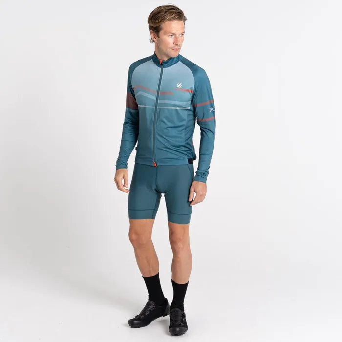 Dare 2b Cycling Jerseys Aep Revolving Long Sleeved Jersey Mediterranean Green 8211 Men