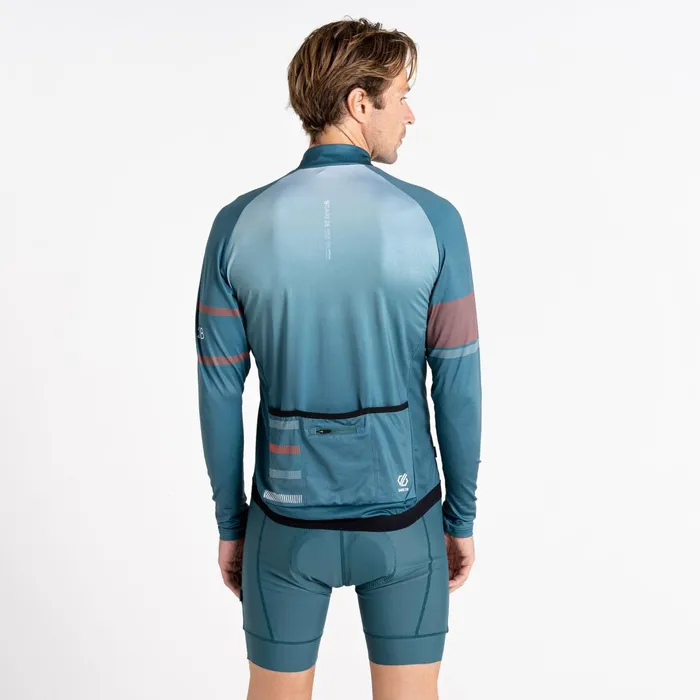 Dare 2b Cycling Jerseys Aep Revolving Long Sleeved Jersey Mediterranean Green 8211 Men