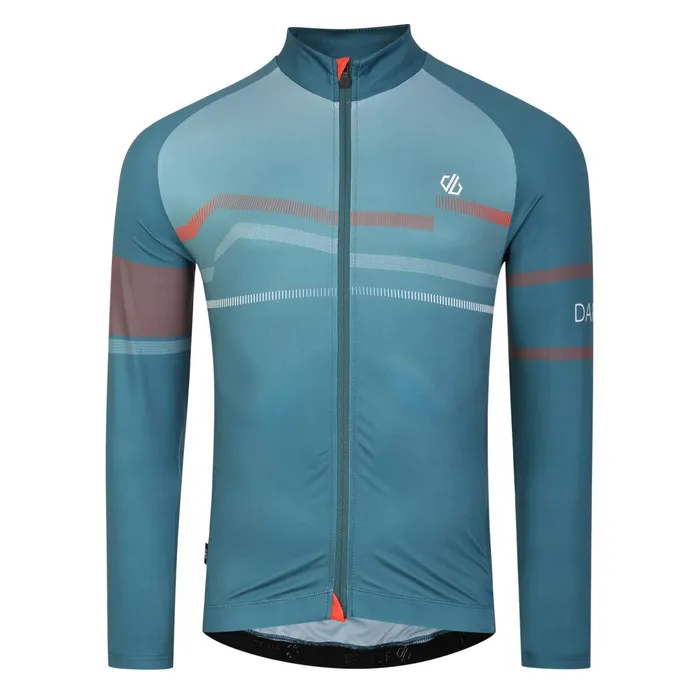 Dare 2b Cycling Jerseys Aep Revolving Long Sleeved Jersey Mediterranean Green 8211 Men
