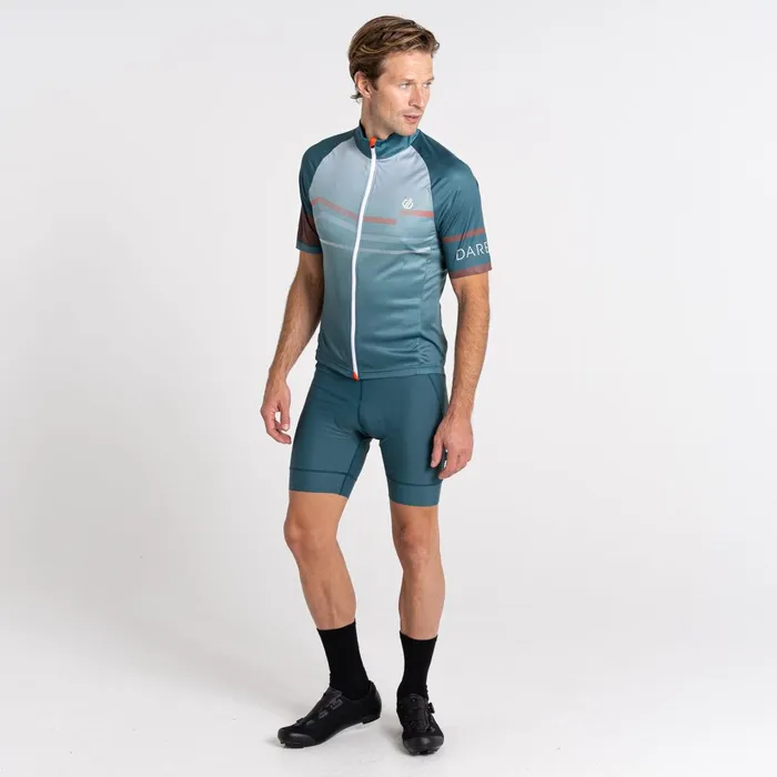 Dare 2b Cycling Jerseys Aep Revolving Short Sleeved Jersey Mediterranean Green 8211 Men