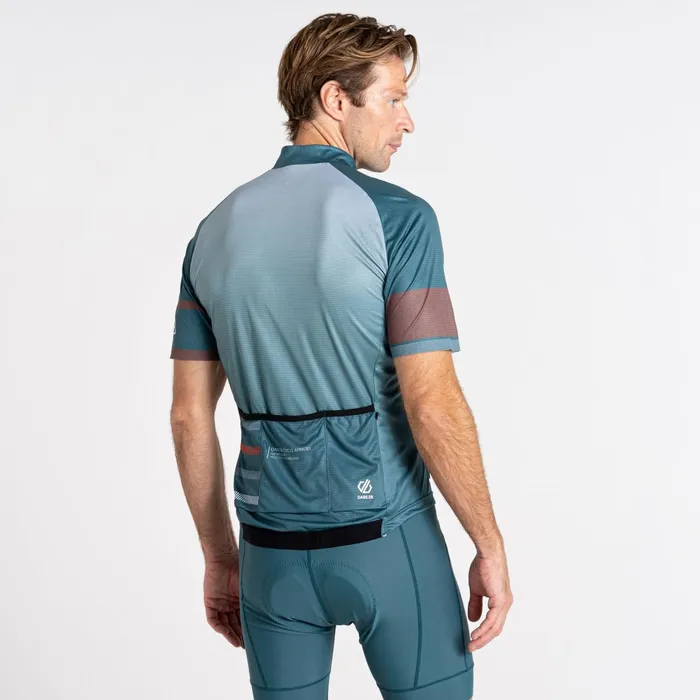 Dare 2b Cycling Jerseys Aep Revolving Short Sleeved Jersey Mediterranean Green 8211 Men