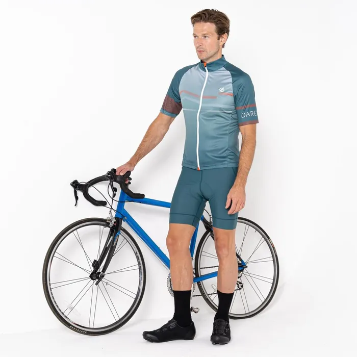 Dare 2b Cycling Jerseys Aep Revolving Short Sleeved Jersey Mediterranean Green 8211 Men