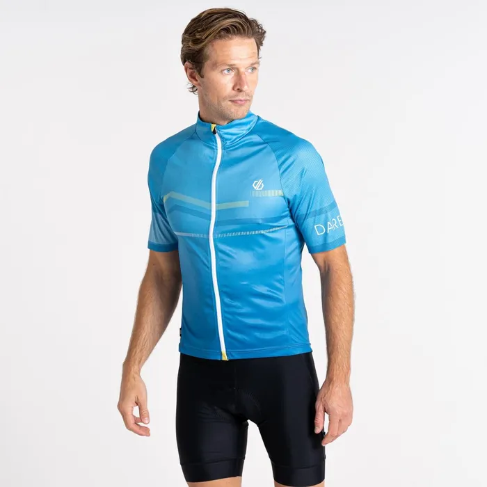 Dare 2b Cycling Jerseys Aep Revolving Short Sleeved Jersey Wave Ride Blue 8211 Men Dare 2b Cycling Jerseys Aep Revolving Short Sleeved Jersey Wave Ride Blue 8211 Men