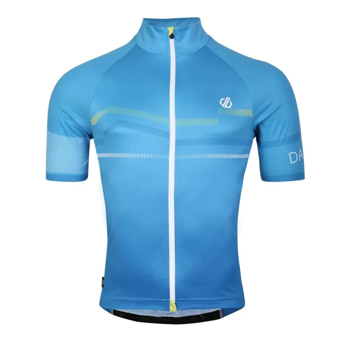 Dare 2b Cycling Jerseys Aep Revolving Short Sleeved Jersey Wave Ride Blue 8211 Men