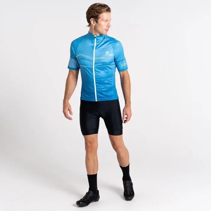 Dare 2b Cycling Jerseys Aep Revolving Short Sleeved Jersey Wave Ride Blue 8211 Men