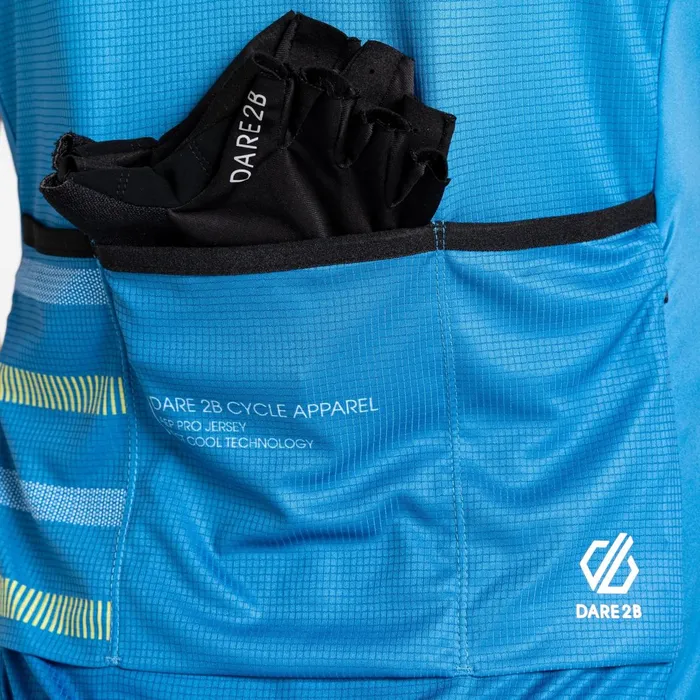 Dare 2b Cycling Jerseys Aep Revolving Short Sleeved Jersey Wave Ride Blue 8211 Men