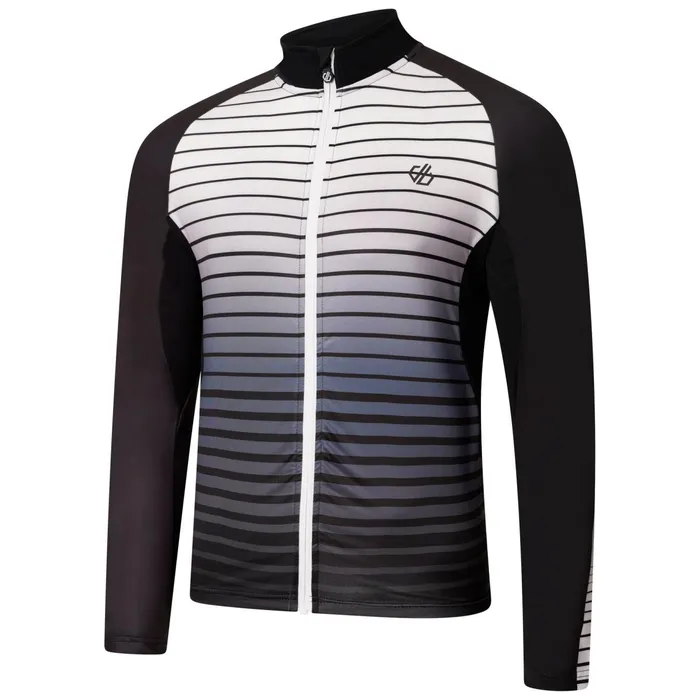 Dare 2b Cycling Jerseys Aep Virtuous Long Sleeved Cycling Jersey Black Underlined Print 8211 Men