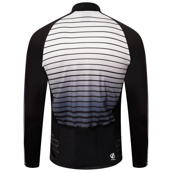 Dare 2b Cycling Jerseys Aep Virtuous Long Sleeved Cycling Jersey Black Underlined Print 8211 Men