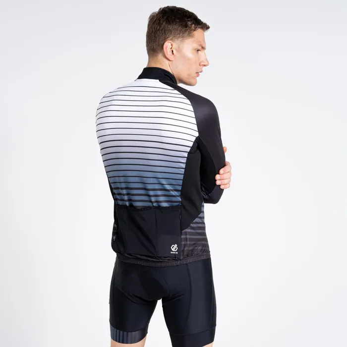 Dare 2b Cycling Jerseys Aep Virtuous Long Sleeved Cycling Jersey Black Underlined Print 8211 Men