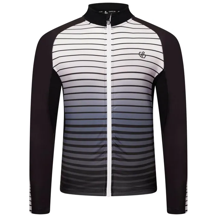 Dare 2b Cycling Jerseys Aep Virtuous Long Sleeved Cycling Jersey Black Underlined Print 8211 Men