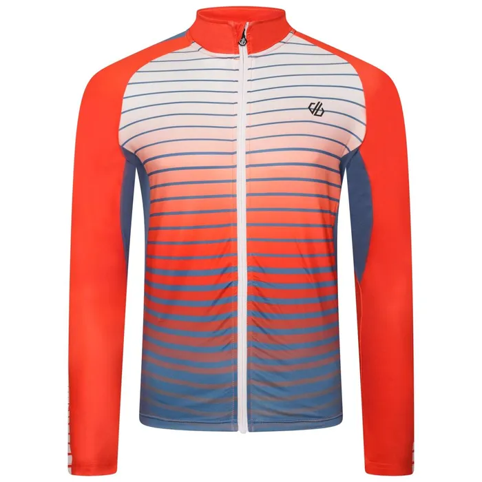 Dare 2b Cycling Jerseys Aep Virtuous Long Sleeved Cycling Jersey Stellar Blue Underlined Print 8211 Men