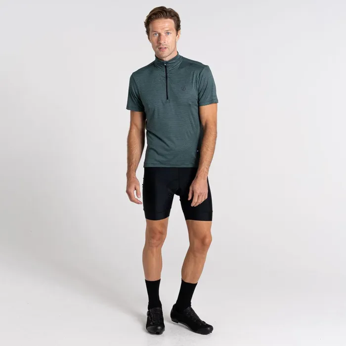 Dare 2b Cycling Jerseys Pedal It Out Lightweight Jersey Mediterranean Green Marl 8211 Men