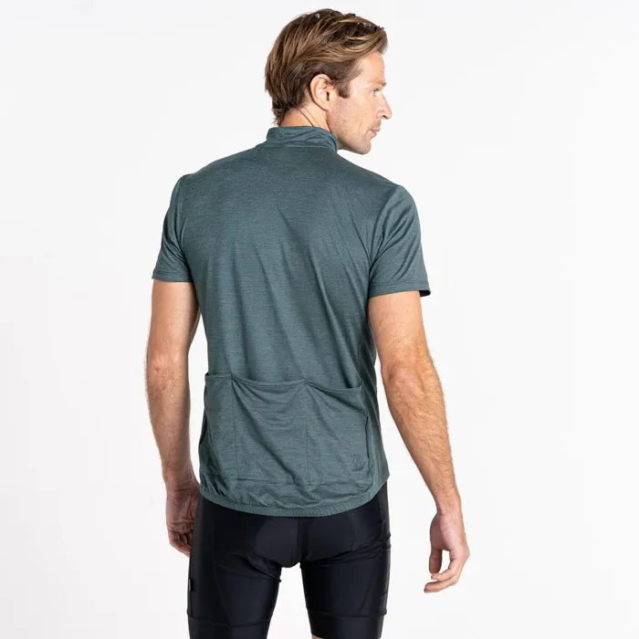 Dare 2b Cycling Jerseys Pedal It Out Lightweight Jersey Mediterranean Green Marl 8211 Men