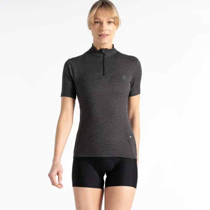 Dare 2b Cycling Jerseys Pedal Through It Lightweight Jersey Black Marl 8211 Women