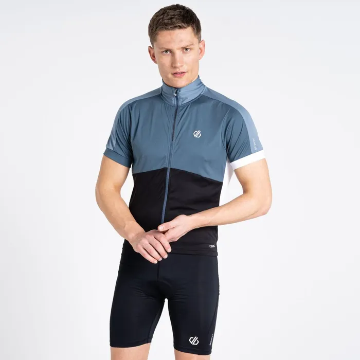 Dare 2b Cycling Jerseys Protraction Ii Recycled Lightweight Jersey Black Orion Grey 8211 Men