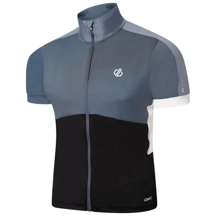 Dare 2b Cycling Jerseys Protraction Ii Recycled Lightweight Jersey Black Orion Grey 8211 Men