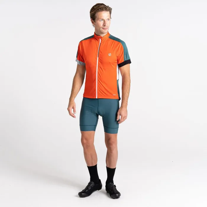 Dare 2b Cycling Jerseys Protraction Ii Recycled Lightweight Jersey Trail Blaze Mediterranean Green 8211 Men