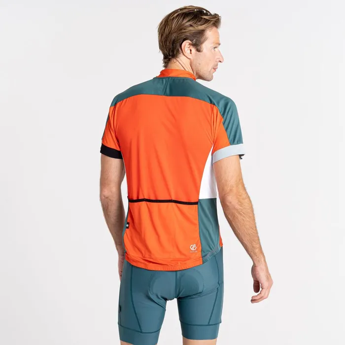 Dare 2b Cycling Jerseys Protraction Ii Recycled Lightweight Jersey Trail Blaze Mediterranean Green 8211 Men