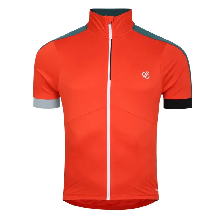 Dare 2b Cycling Jerseys Protraction Ii Recycled Lightweight Jersey Trail Blaze Mediterranean Green 8211 Men