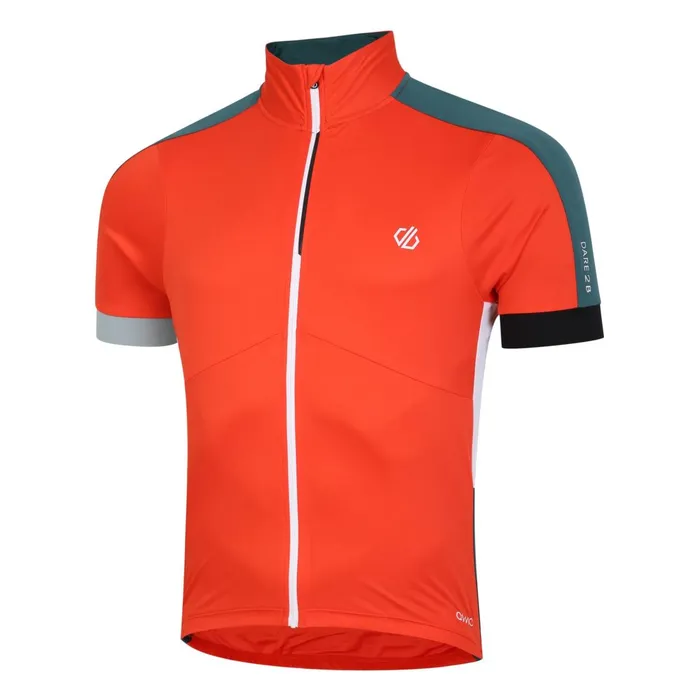 Dare 2b Cycling Jerseys Protraction Ii Recycled Lightweight Jersey Trail Blaze Mediterranean Green 8211 Men