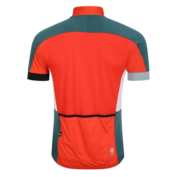 Dare 2b Cycling Jerseys Protraction Ii Recycled Lightweight Jersey Trail Blaze Mediterranean Green 8211 Men