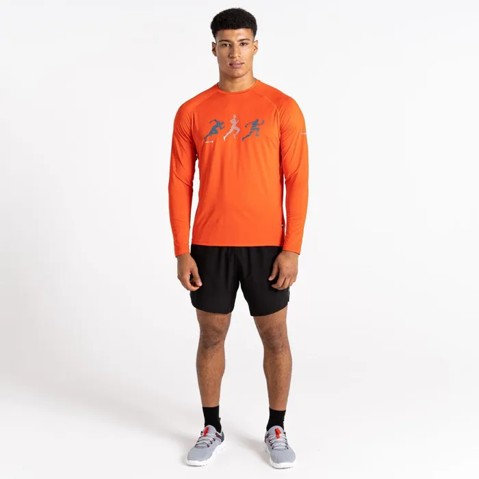 Dare 2b Cycling Jerseys Righteous Iii Long Sleeved TShirt Trailblaze Red 8211 Men