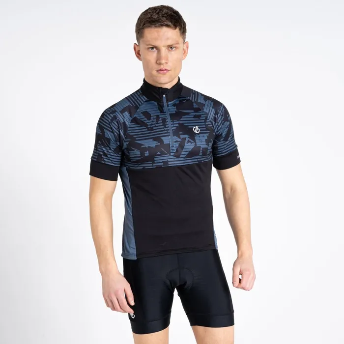Dare 2b Cycling Jerseys Stay The Course Ii Cycling Jersey Black Downshift Print 8211 Men