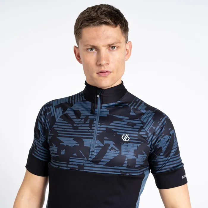 Dare 2b Cycling Jerseys Stay The Course Ii Cycling Jersey Black Downshift Print 8211 Men