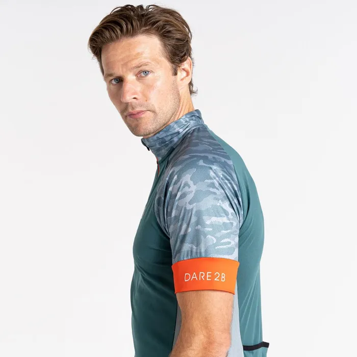 Dare 2b Cycling Jerseys Stay The Course Iii Cycling Jersey Mediterranean Green 8211 Men