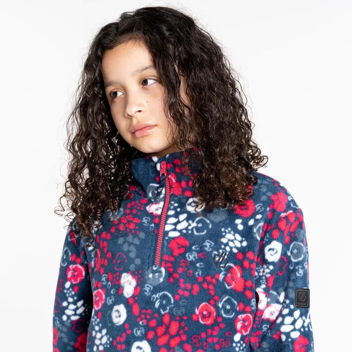 Dare 2b Fleece Cushy Half Zip Fleece Pink Floral Print 8211 Kids