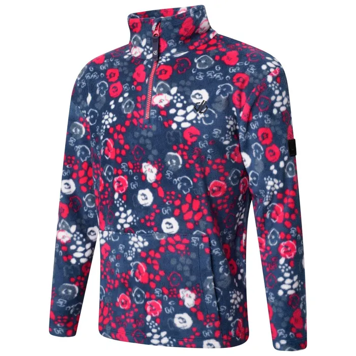 Dare 2b Fleece Cushy Half Zip Fleece Pink Floral Print 8211 Kids
