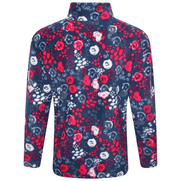 Dare 2b Fleece Cushy Half Zip Fleece Pink Floral Print 8211 Kids