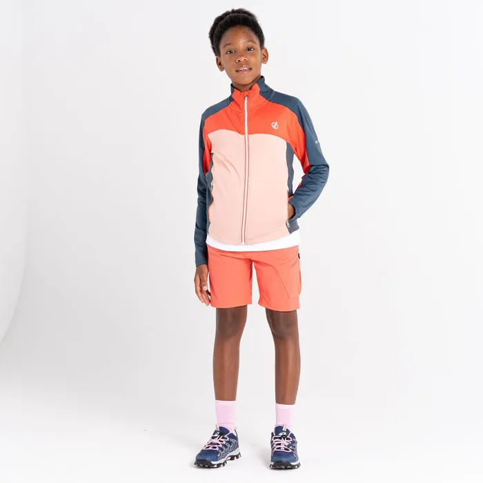 Dare 2b Fleece Emergent Core Stretch Midlayer Orion Grey Neon Peach 8211 Kids