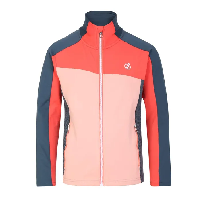 Dare 2b Fleece Emergent Core Stretch Midlayer Orion Grey Neon Peach 8211 Kids