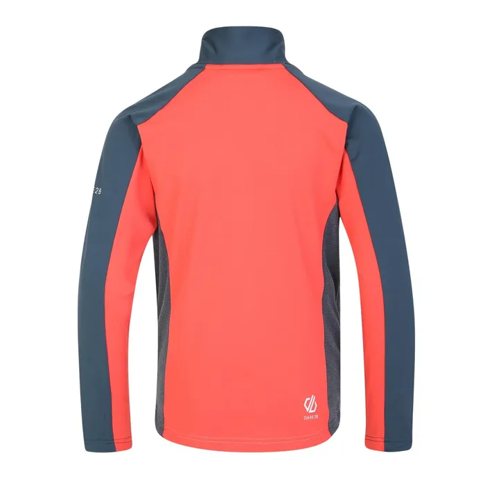 Dare 2b Fleece Emergent Core Stretch Midlayer Orion Grey Neon Peach 8211 Kids