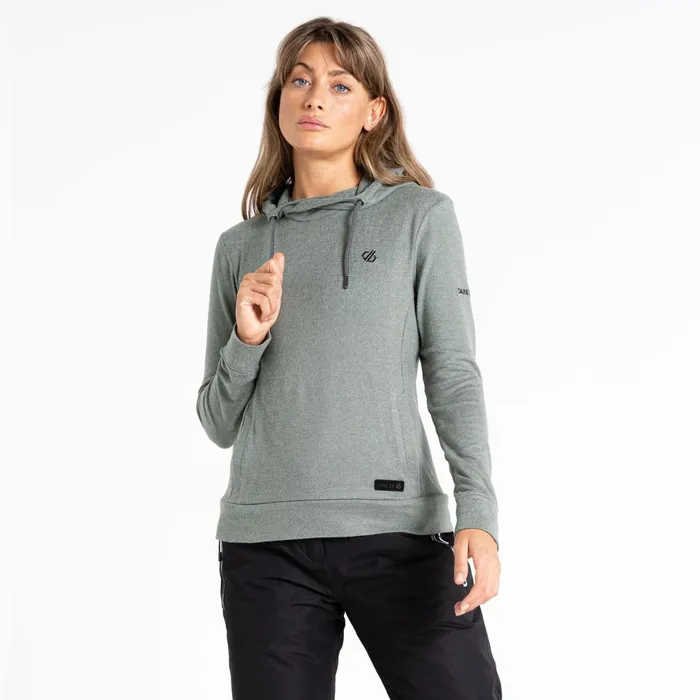 Dare 2b Fleece Out and Out Overhead Hooded Fleece Duck Green Marl 8211 Women