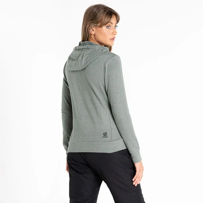 Dare 2b Fleece Out and Out Overhead Hooded Fleece Duck Green Marl 8211 Women