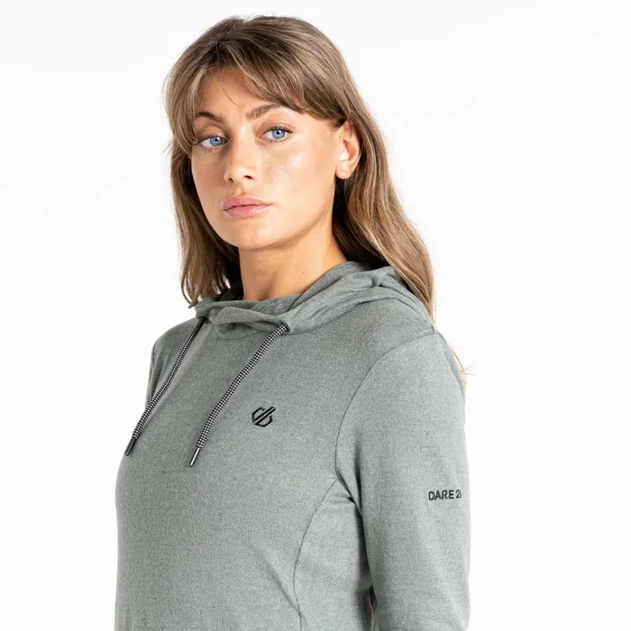 Dare 2b Fleece Out and Out Overhead Hooded Fleece Duck Green Marl 8211 Women