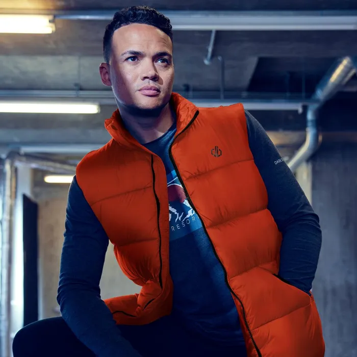 Dare 2b Gilets Jermaine Jenas 8211 Mentor Padded Gilet Burnt Brick 8211 Men
