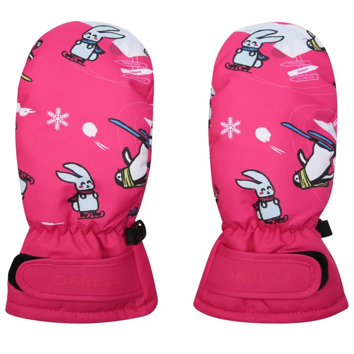 Dare 2b Gloves Snowplay Mitt Pink Artic Print 8211 Kids