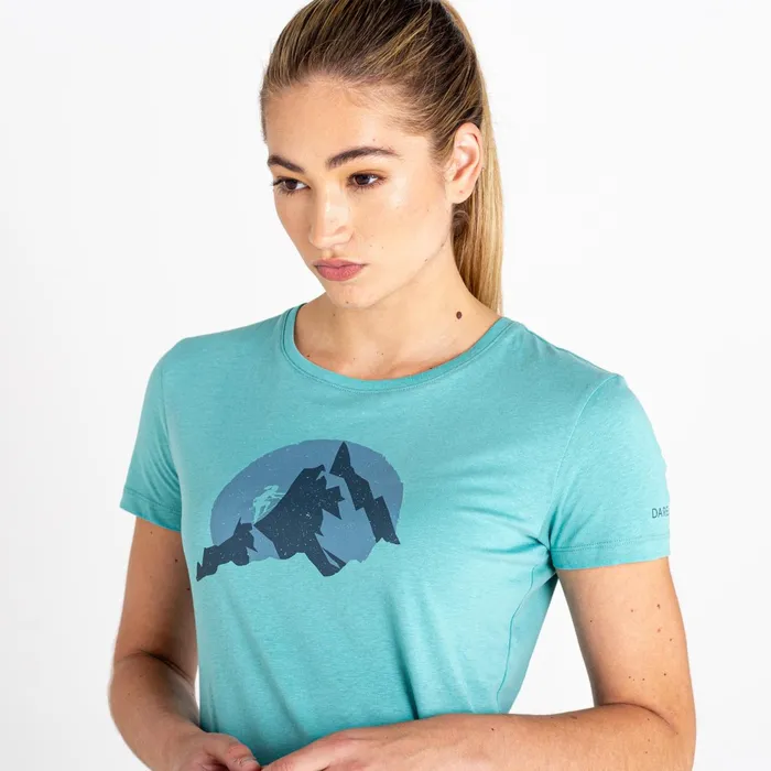 Dare 2b Graphic TShirts Peace Of Mind Graphic Tee Meadowbrook Green 8211 Women