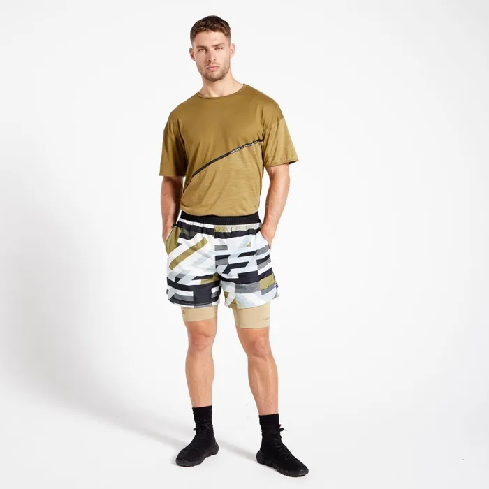 Dare 2b Gym Shorts Henry Holland 8211 Psych Up Training Shorts Slate Green Hero Print 8211 Men Dare 2b Gym Shorts Henry Holland 8211 Psych Up Training Shorts Slate Green Hero Print 8211 Men